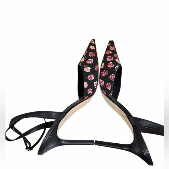 💜🌼NWOT KATE SPADE ANKLE STRAP FLORAL HEELS. - Picture 8 of 11